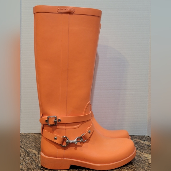 🧡Rare🧡 Coach Lori Tall Rain Boots - Picture 4 of 16